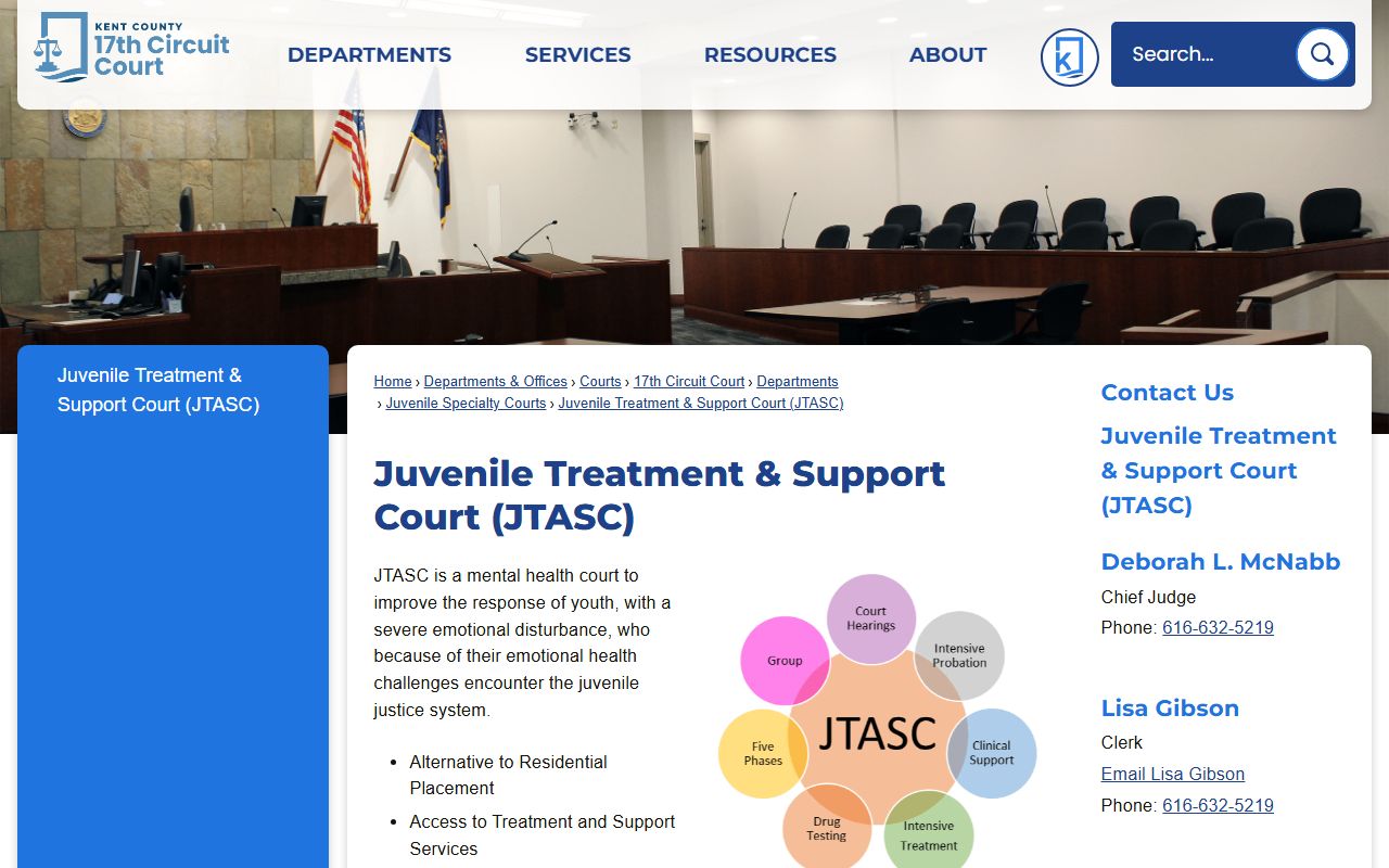 Kent County criminal court records juvenile treatment and support court